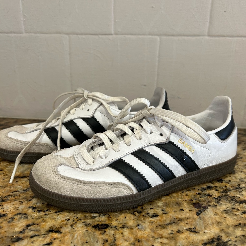 adidas White and Black Low-Top Sneakers